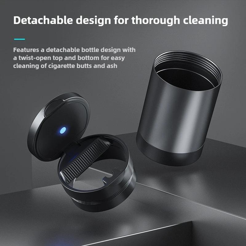 Multifunctional Car Ashtray for Car LED Lighted Alloy Creative Cup Seat Ashtray Car Interior Automotive Interior Accessories