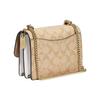 Coach Klare 18 Classic Monogram Flap Shoulder Bag Women Shoulder Bag Light-Khaki Chalk-White C9946-IMDQC