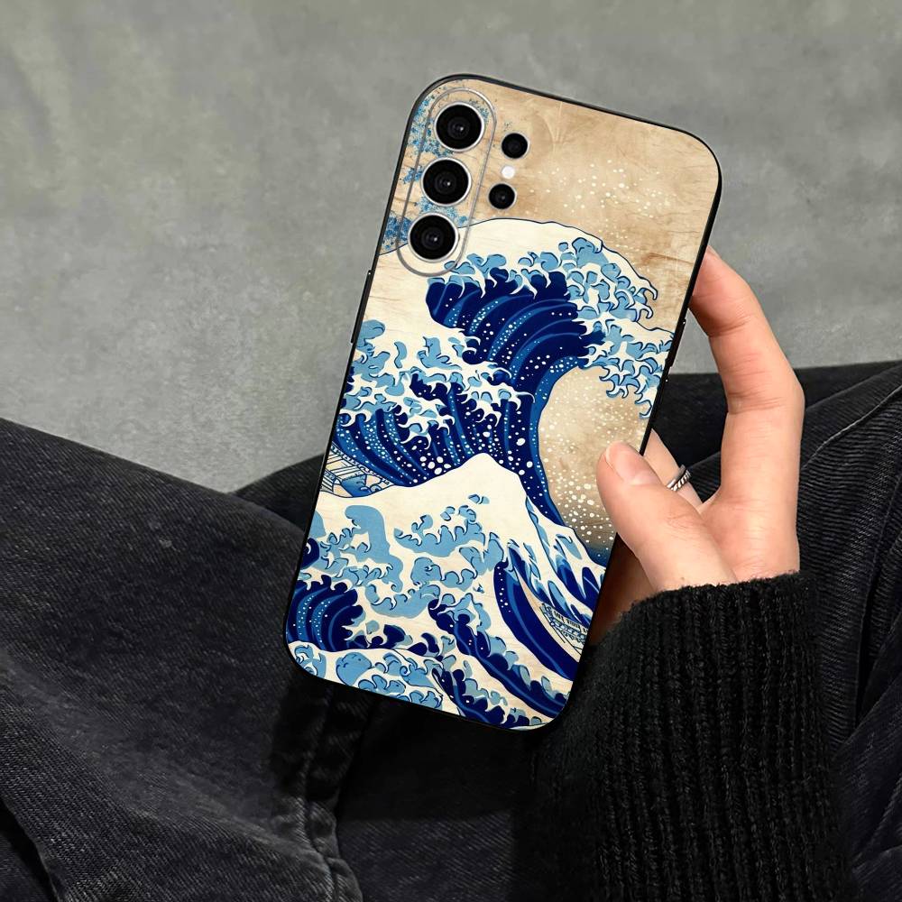 G-Great Wave Off Kanagawa Phone Case For Samsung S25,S24,S21,S22,S23,S30,Ultra,S20,Plus,Fe,Note,10,9,5G Black Cover