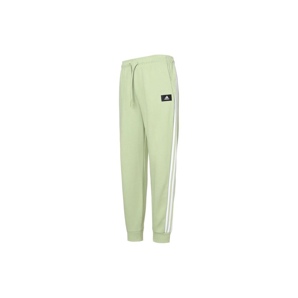 Adidas Solid Color Drawstring Sweatpants With Side Stripe Women Bottoms Green HC1633