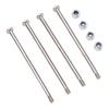 4Pcs RC Screws and M3 Nuts Kit Stainless Steel Silver RC Car Repair Parts for WLtoys 104001