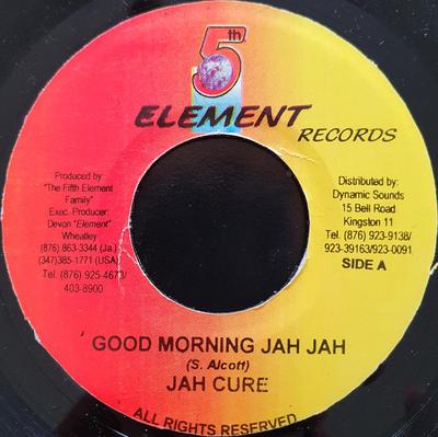 Disque 7 pouces JAH CURE JAH PENCO Good Morning Jah Jah Your Goals NONE 5th Element Rec 2004 Jamaïque Reggae Ska Dub Occasion