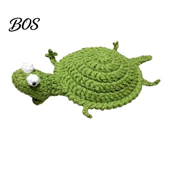 Crochet Lizard Coaster Coaster, Funny Handmade Animal Cup Mat, 3D Knitted Drink for Desk, Cute Heat Resistant Table Protector DIY Kit зелёный