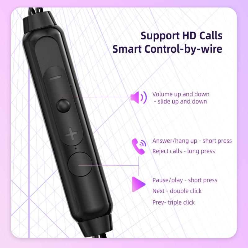 QKZ SK3 Dynamic Ring HiFi Headset with Wheat Wire Control Mobile Phone Computer Game In -ear Sports Music Headset
