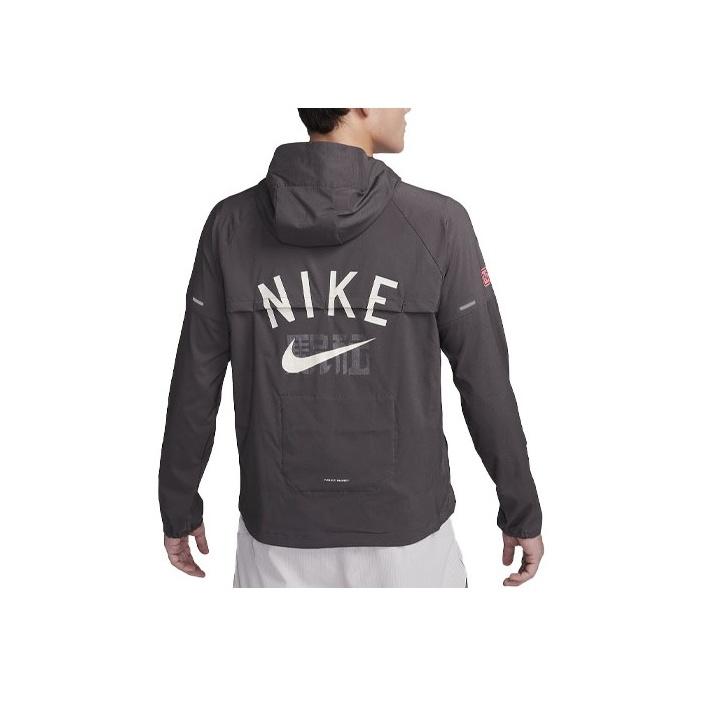 Nike Repel Windrunner Letter Logo Printed Color Block Long Sleeve Hooded Jacket Men Jacket Medium-Gray FQ8017-254