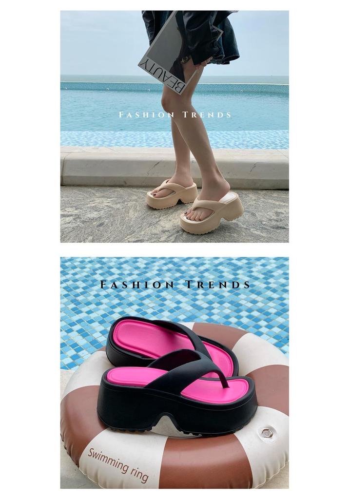 Women's Thick-Sole EVA Wedge Flip-Flops for Summer