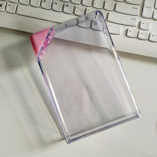 450ML Kreativní Průhledná Přenosná Plochá Plastová Láhev na Vodu Tvaru Knihy