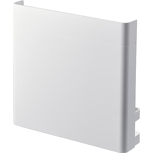 Yamazaki Tower Toothbrush and Tube Stand, White, Approx. W22.2 X D6 X H21.2cm, Tower Toothbrush Holder, Stores Toothpaste and All Your Needs, Product