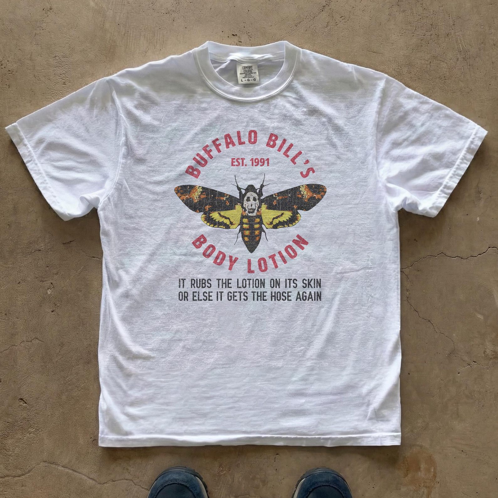 Buffalo Bill Body Lotion Death Moth T-Shirt | Silence of the Lambs Vintage Horror 3XL