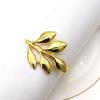 Valentine Napkins Plated Leaf Design Buckle Holders Napkin Rings Decorations Table Setting for Everyday Use Party Supplies