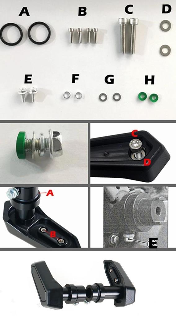 Protection Moteur de Moto Cadre Slider de Protection Carénage Garde Coussin de Chute Protecteur pour Kawasaki ZX-25R/ZX-4R/ZX-4RR