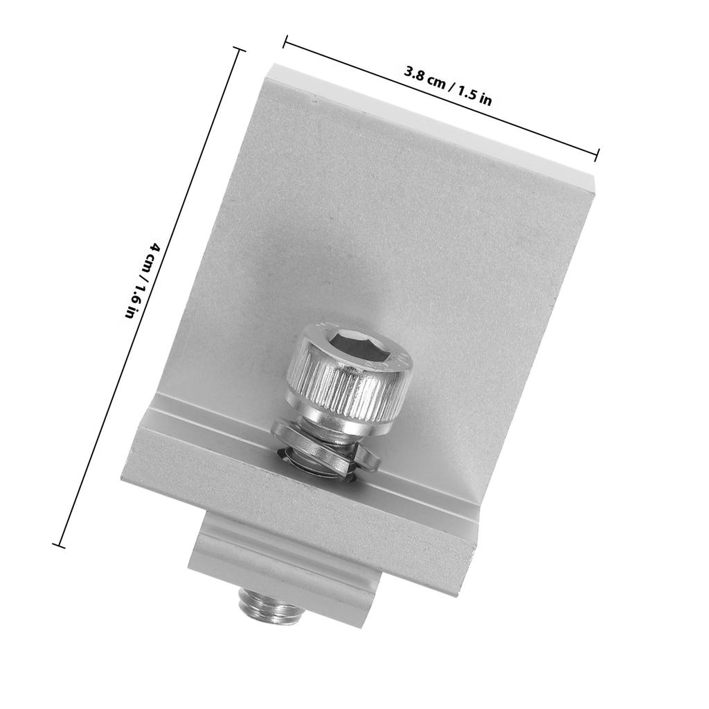 12Pcs Solar Panel Side Pressure Block Component Aluminium Alloy Bracket Easy Install Longevity Versatile Design