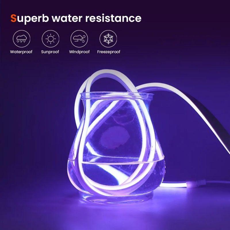 LED Flexible Silicone Neon LED Sign Light RGB Strip Lamp Rope Waterproof Dimmable Remote Control USB 5V SMD 3535 108Leds/M Decor