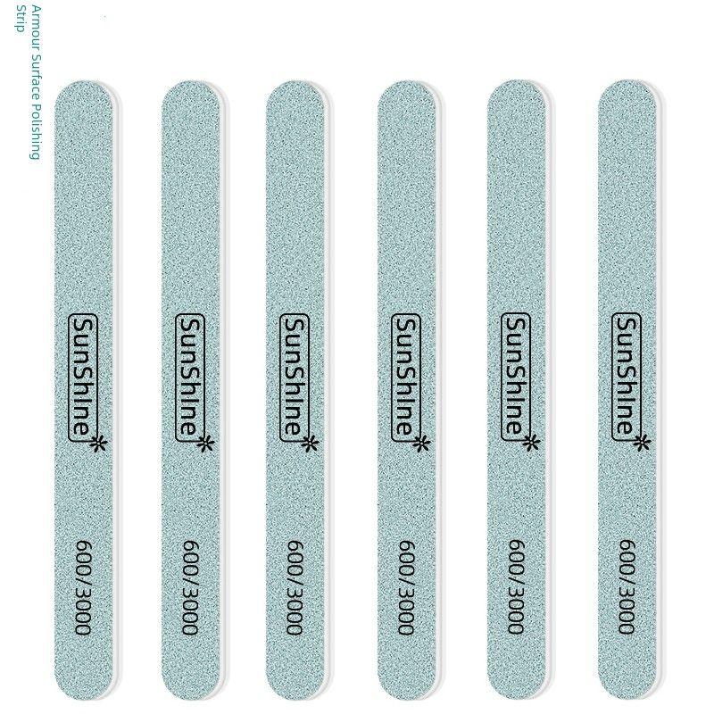Nail File, Nail Shaping Tool, Nail Surface Polishing Sponge, Grinding Strip, Nail Polish Remover, Nail Care Tool Set Double-Sided Sanding-Polishing Strip X6 (Round)
