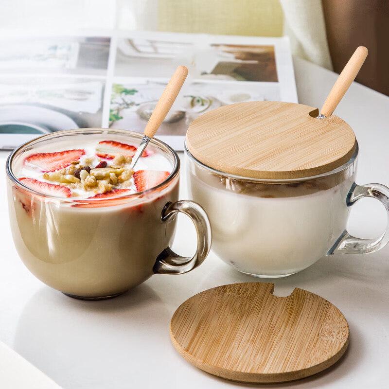 Heat-Resistant Glass Breakfast Mug