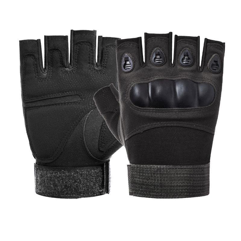 Outdoor Activity Fingerless Gloves Hard Knuckle Paintball Airsoft Hunting Combat Riding Hiking Half Finger Gloves