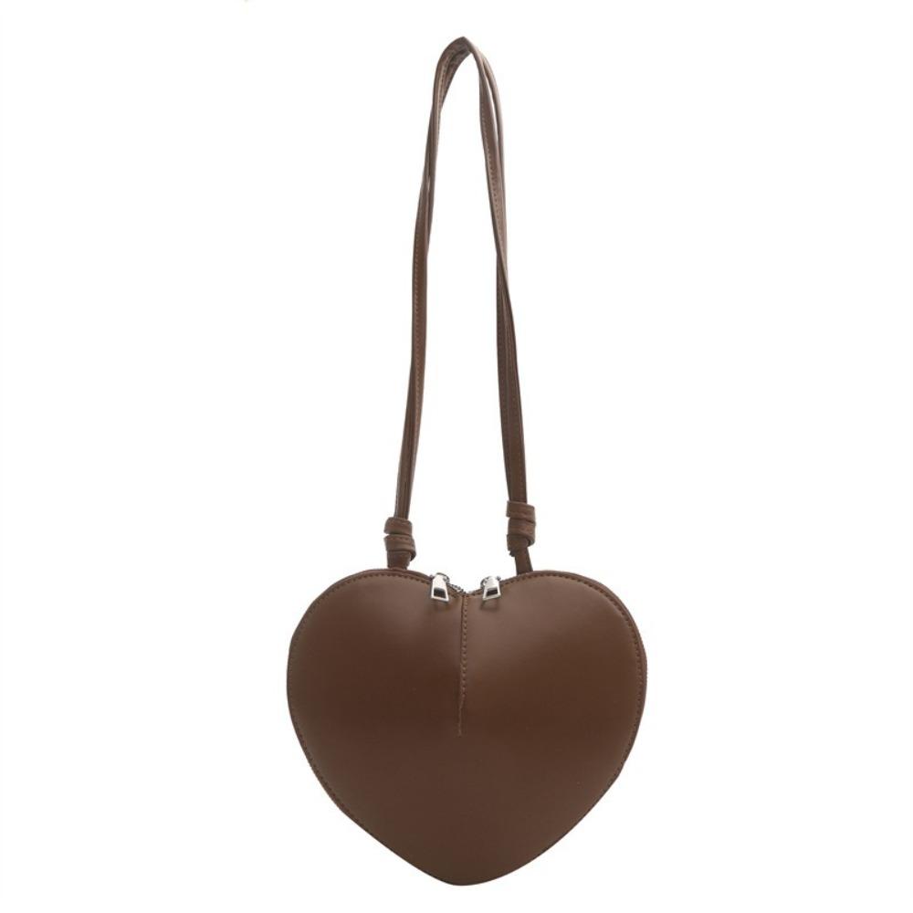 PU-Leder Herztasche Vielseitiges Design Multifunktionale Umhängetasche Einzigartiges Design Modischer Stil Herzförmige Tasche
