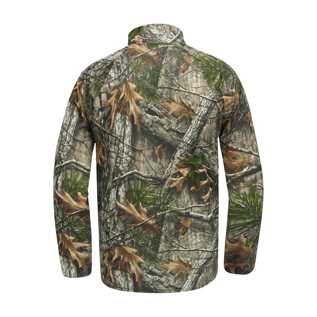 Hunting Outdoor Lightweight Quick-Dry Long-Sleeve Sports T-Shirt with Half-Zip