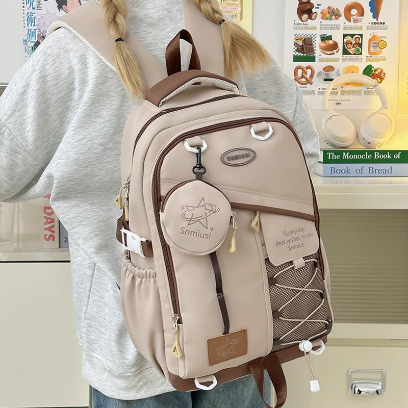 Male and Female Students Schoolbags Elementary School Students Junior High School Students High School Large Capacity Backpacks