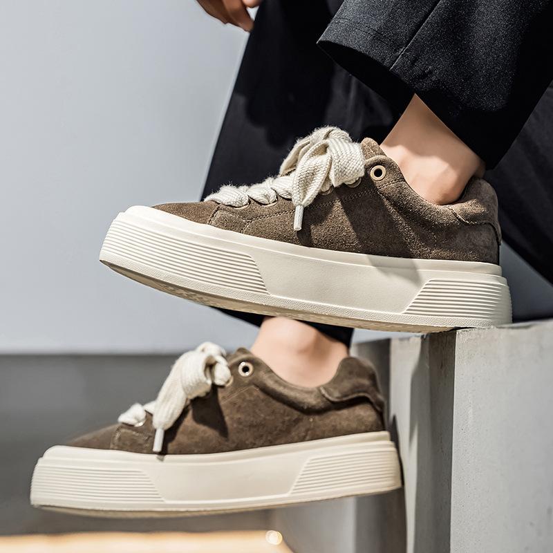 Herren-Freizeitschuhe, Sportschuhe, Frühlingsmode, bequeme, klobige flache Schuhe, vielseitig einsetzbar, rutschfest, strapazierfähig, vulkanisiert