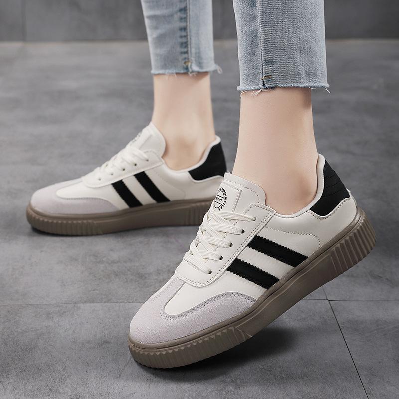 Popular 2025 Women's Board Shoes Korean Version Platform-soled Sports and Leisure Single Shoes Retro Versatile German Training Board Shoes Women