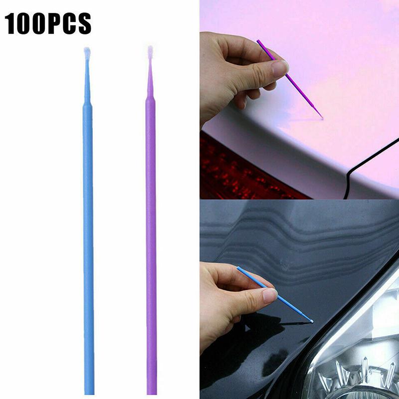 100Pcs/Lot Brushes Paint Touch-Up Up Paint Micro Brush Tips Auto Mini Head Brush Car Parts Beauty Eyeliner Makeup Brush