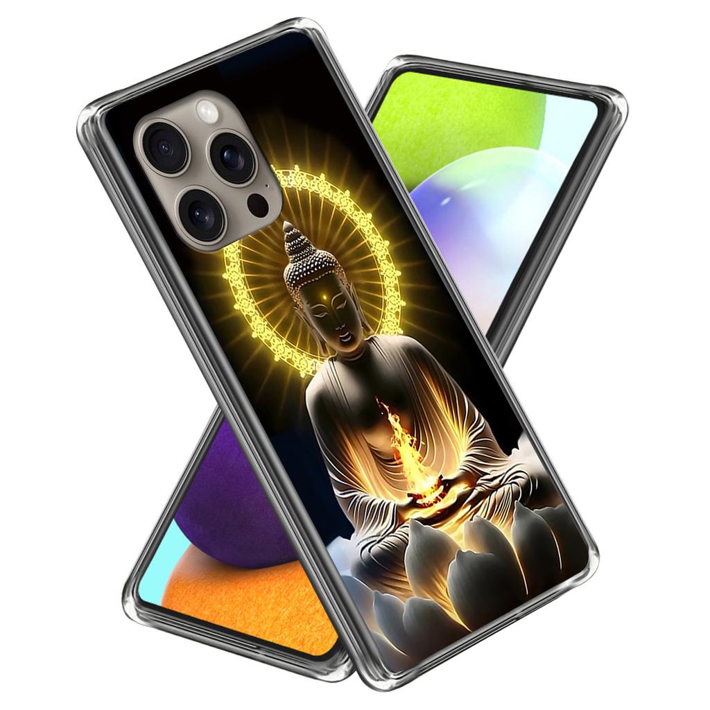 For iPhone 16 Pro Max Case Shock-Absorbent TPU Pattern Printed Phone Cover