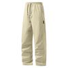 Men's Plush Casual Sports Pants Loose Warm Straight Solid Color Trousers