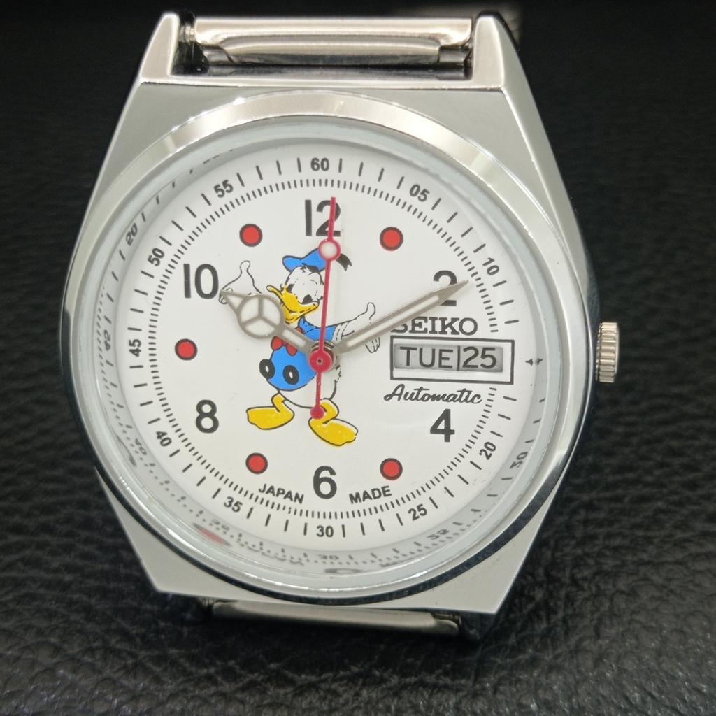 VINTAGE REFURBISHED SEIKO AUTOMATIC 6309A JAPAN MENS WHITE DIAL WATCH A442998-1