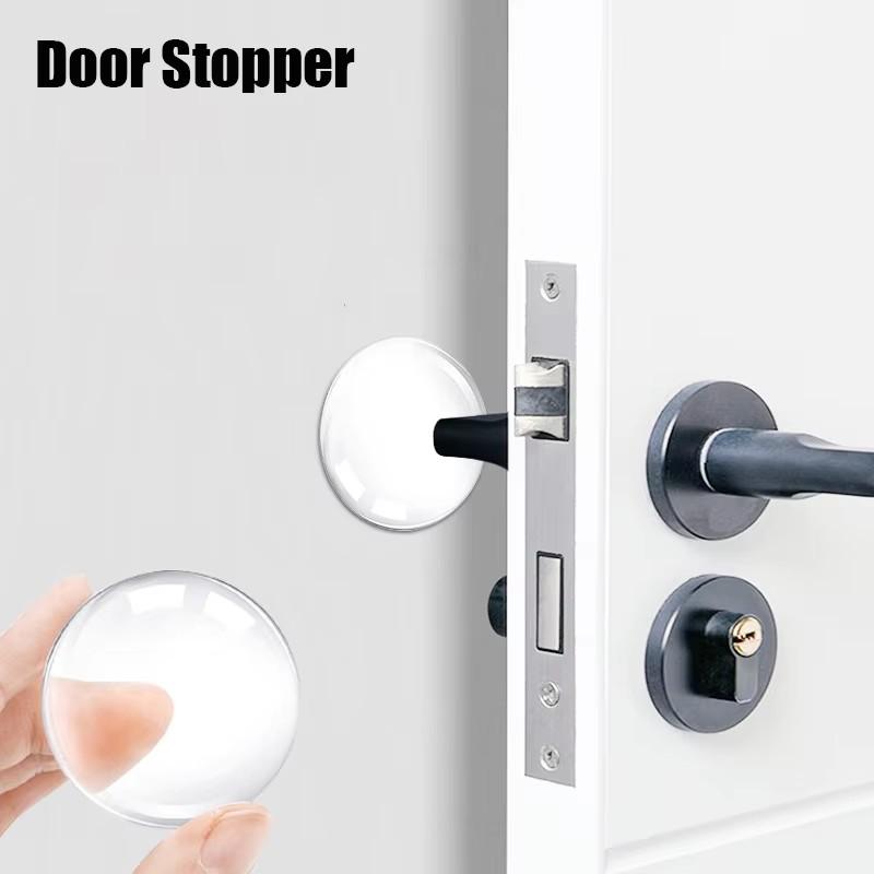 6pcs Transparent Silicone Door Stopper Handle Bumpers Self Adhesive Mute Anti-Shock Protection Porte Pad Home Wall Protector Pad