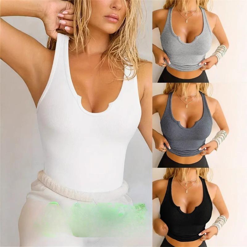 

Новый летний трикотажный женский жилет, облегающий топ с базовым слоем внутри M белый