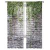 Rostlinná zelená Ivy Wall Vintage Styl Tyl Průsvitné Okenní Závěsy do obývacího pokoje Ložnice Moderní Voál Závěsy Organza Závěsy