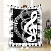 1PC Musical Symbols Music Printed Blanket, All Season Lightweight Home Office Outdoor Nap Multifunctional Blanket A19