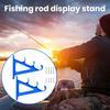 Fishing Rod Holder High Stability Smooth Edge Wear-resistant Reusable Simple Installation Save Space ABS Fishing Pole Organizer Rack