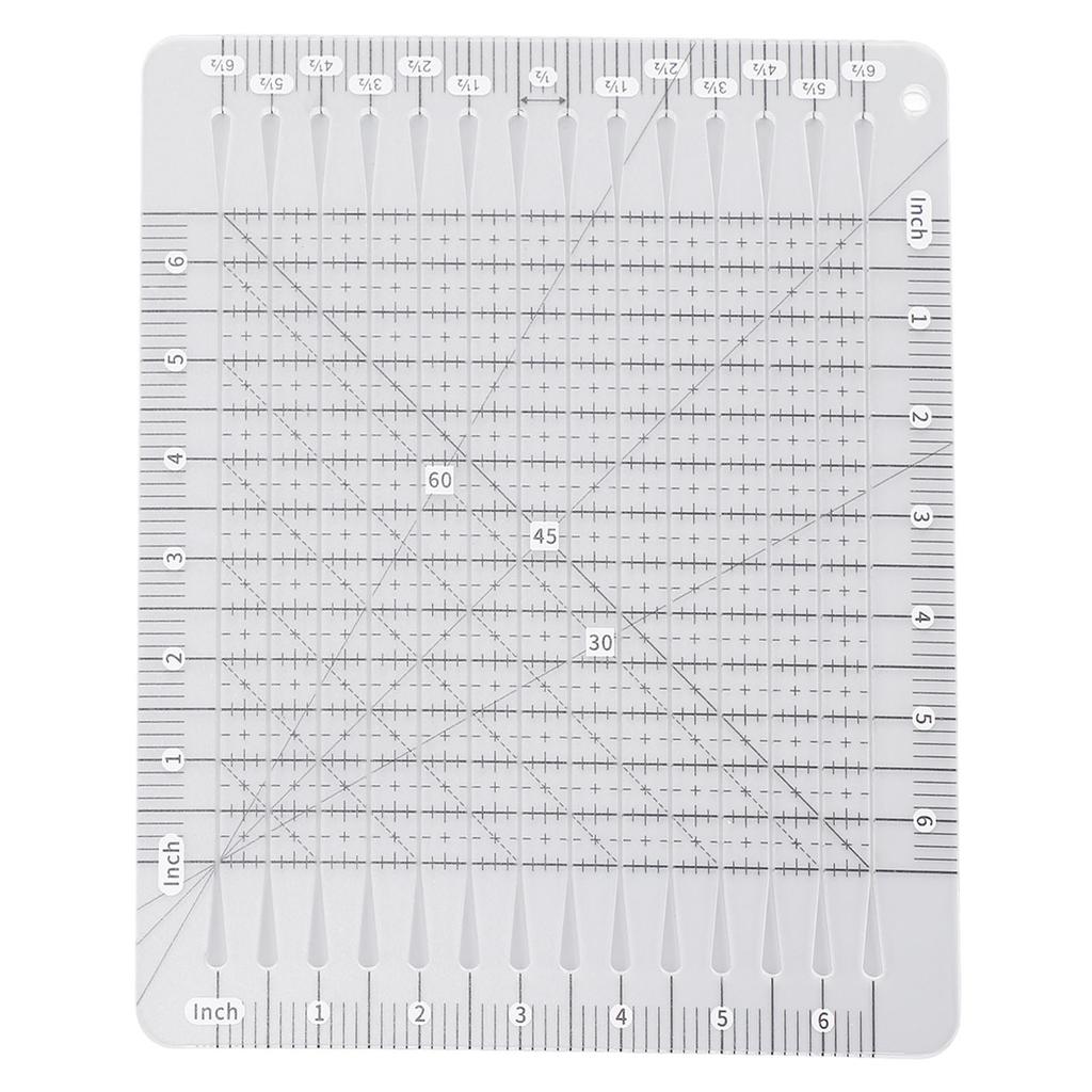 6.5x6.5in Quilting Ruler Acrylic Clear Quilting Template for Cutting Fabric Pieces Sewing Supplies