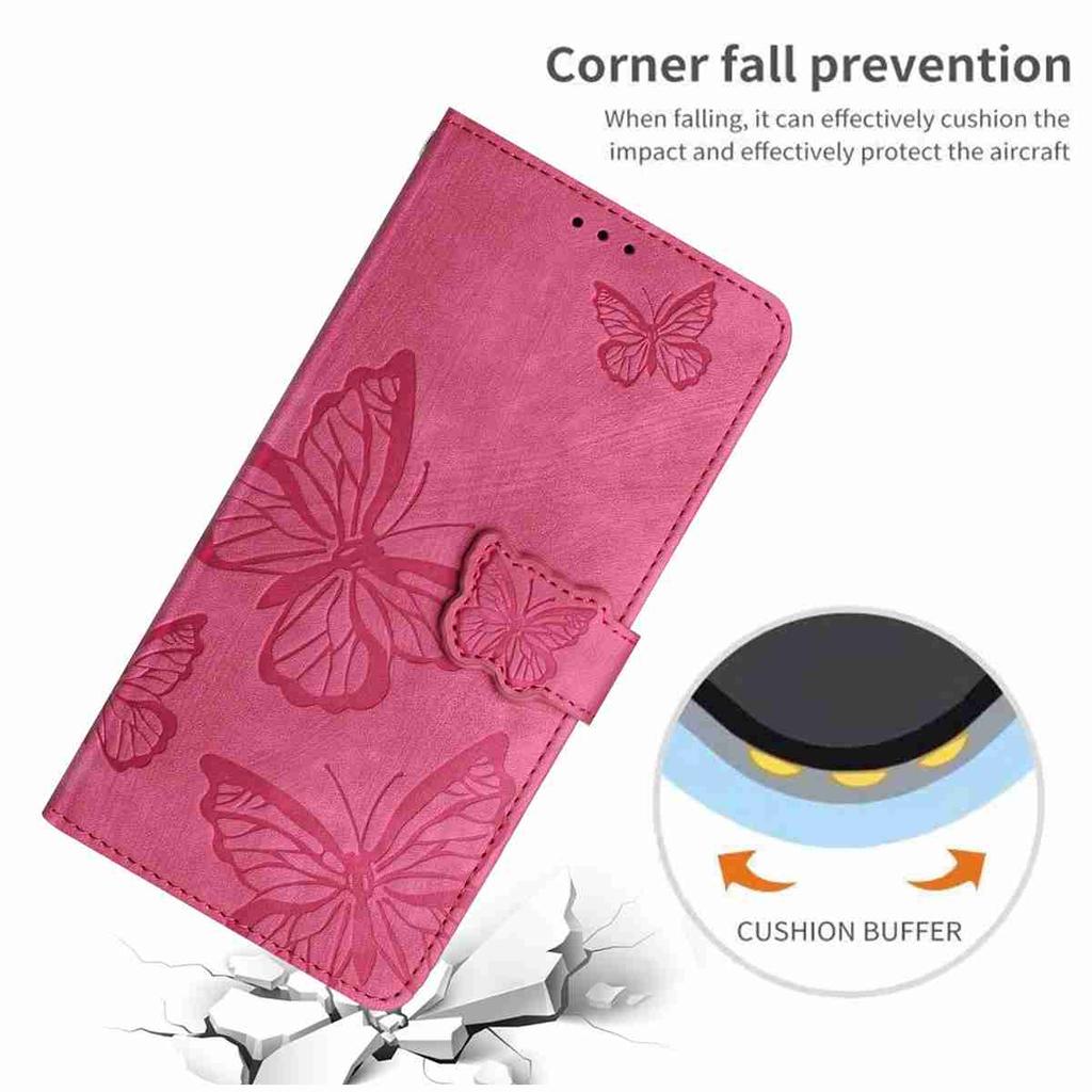 For Xiaomi Redmi Series.Redmi Note 14/Note 12/13C/14C/Xiaomi 14T...Faux Leather Wallet Case with Butterfly Design,Card Slots & Shockproof Protection