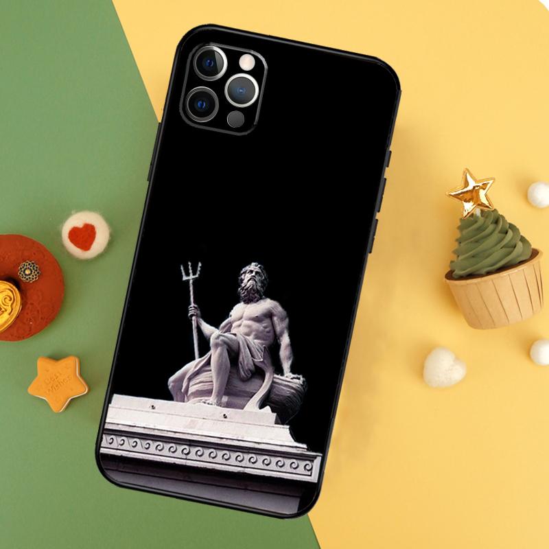 Greek God Statue Face Funda For iPhone 11 12 13 14 16 15 Pro Max Mini XS Max X XR SE2 7 8 14 16 15 Plus Phone Case
