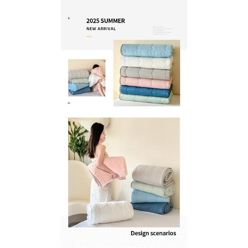 High Quality Cooling Comforter, Cold Touch Fabric Absorbs Body Heat, Soft Air Condition Blanket, Smooth Lightweight Summer Quilt