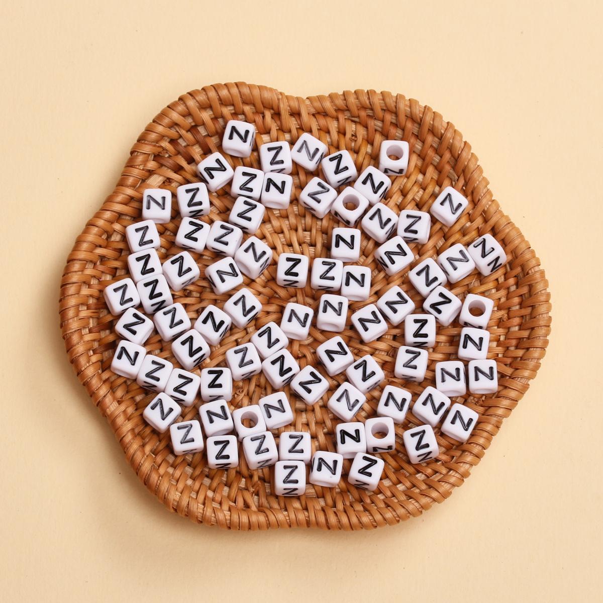 

5,5 мм акриловые бусины с большим отверстием для изготовления ювелирных изделий, аксессуары для самостоятельного изготовления браслетов, ожерелий, телефонных цепочек, белого и черного цветов, аксессуары для рукоделия, материал для бисероплетения Z