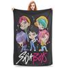 Saja Boys Soda Pop Blanket Kpop Demon Hunter Super Warm Plush Throw Blanket For Kids Adult Bedroom Flannel Bedspread Bed Cover