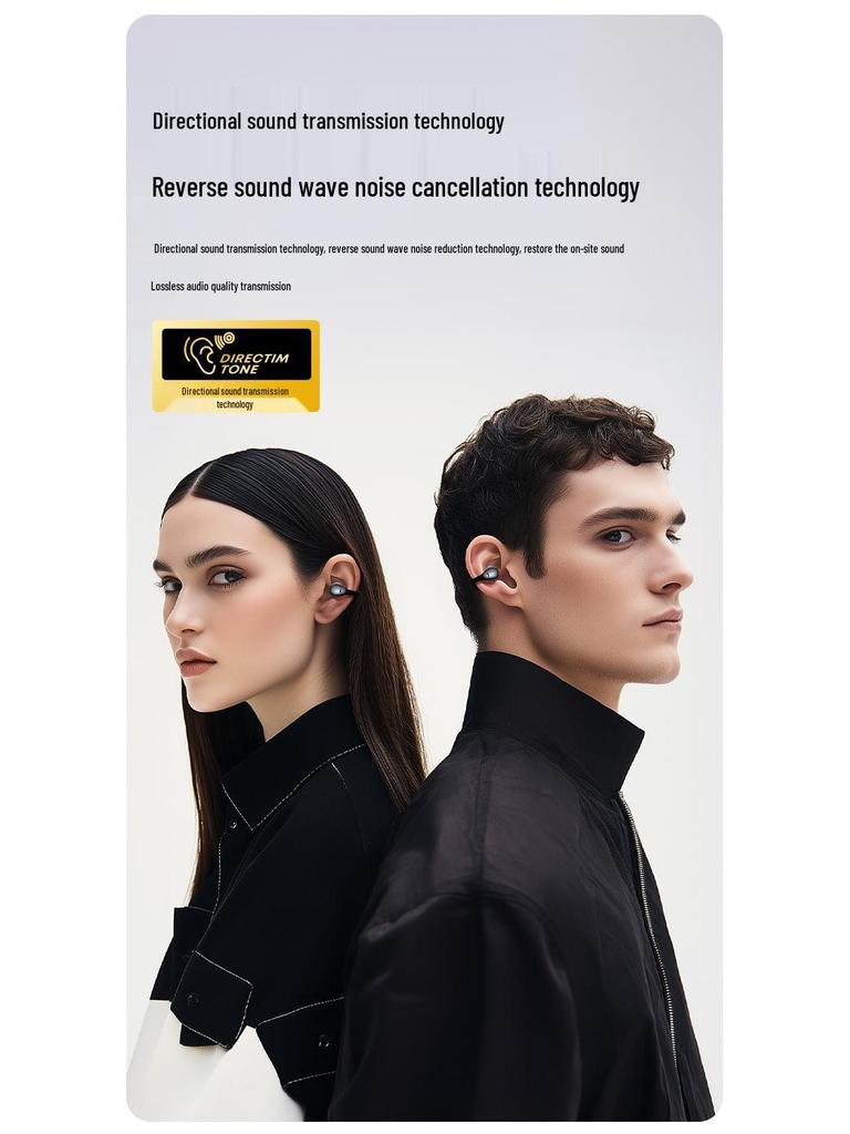Langsdom TS20 Open-Ear Clip-on Bluetooth Wireless Headphones for Sports & Running (2025 Model)