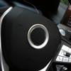 Autocollant de Volant de Voiture Cercle en Aluminium Logo Garnitures Couvercle pour BMW Série 1 2 3 5 X1 X3 X5 X6 E36 E39 E46 E30 E60 E90 E92 F30