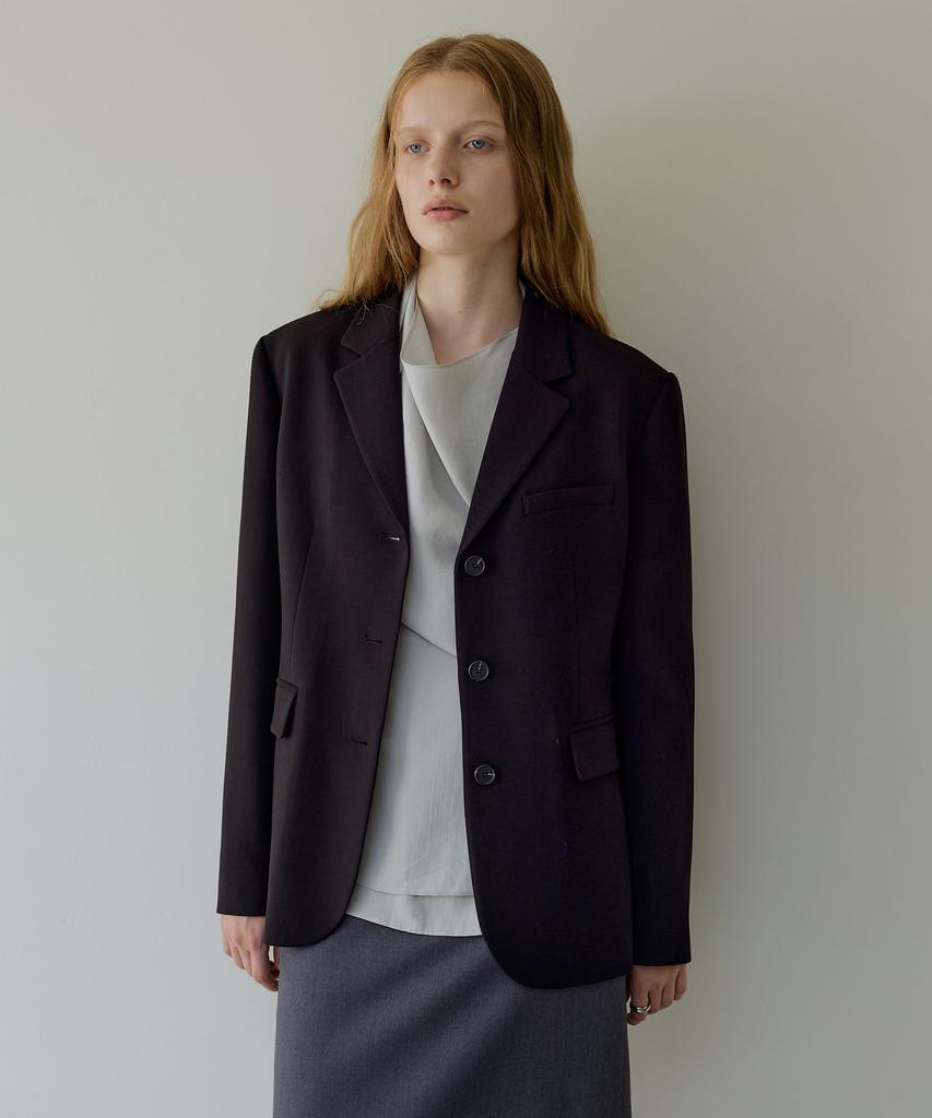 ARTID Wool Belted Single Jacket_Black