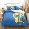 Fallout Vault 33 Bettwäsche-Set Einzelbett Twin Full Queen King Size Bettwäsche-Set Schlafzimmer für Jungen Erwachsene Bettbezug-Sets Anime Bettwäsche-Set Bett