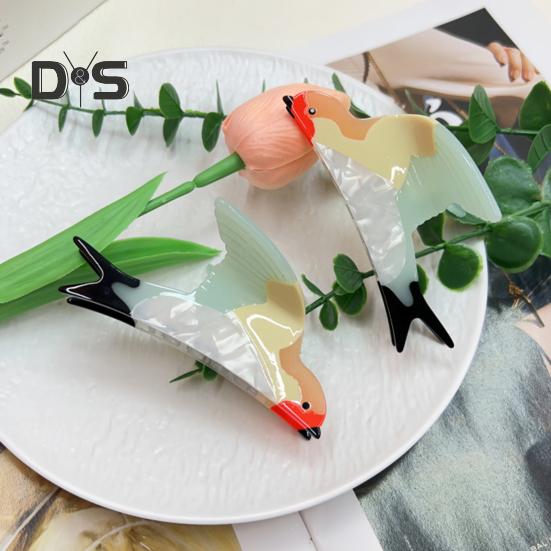 Kvinners Hårklype Duevinge Design Bakhode Hårklemme Lett Komfortabel Sklisikre Tenner Hårstylingsklemme