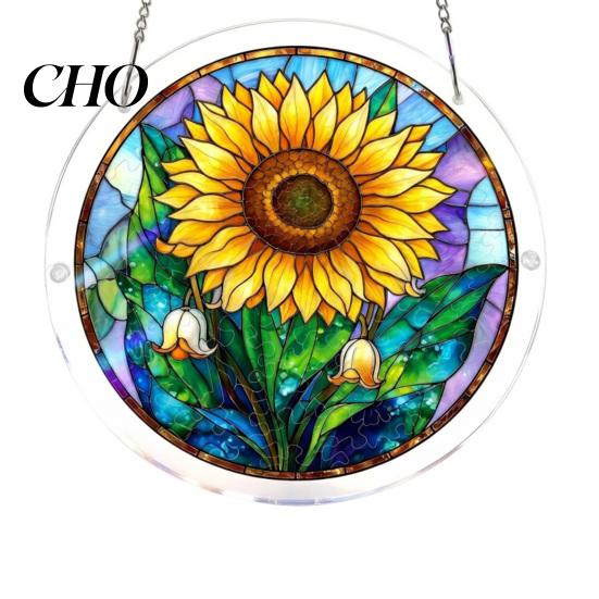 Solar Kollektor Puzzle Kunst Acryl Sonnenfänger Buntglas Effekt Fenster Hängeornament DIY Bunter Lichtreflektor Sonnenfänger Set für