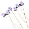 100PCS Disposable Fruit Tags, Crabs Octopuses Dolphins Decor Bamboo Skewers, with Sharp Tip Cocktail Sticks, for Pool Parties Restaurants Banquets