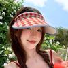 Breathable Summer Empty Top Cap Hair Hoop Style Sun Protection Hats Large Brim Sun Hat  Outdoor