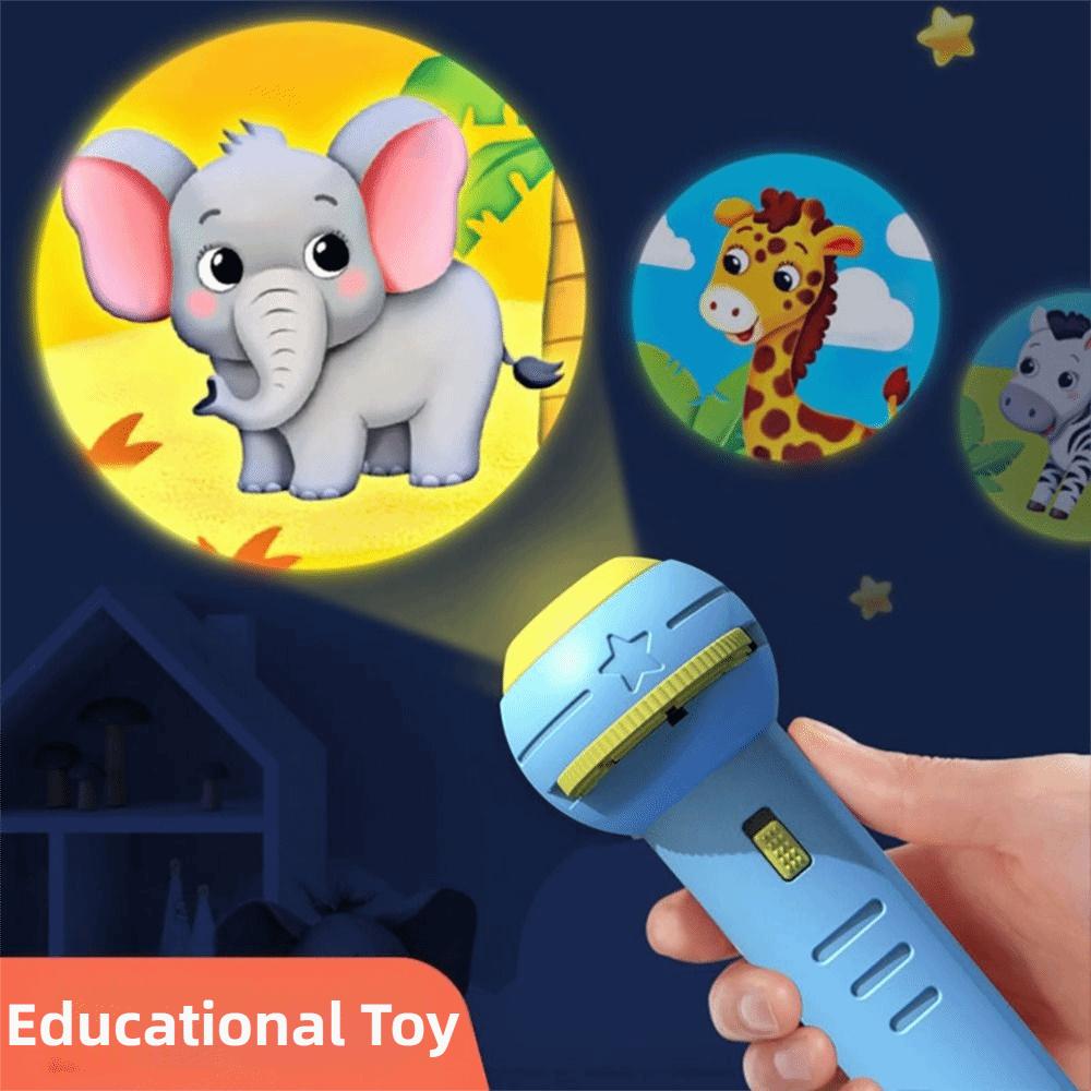 Early Education Children Projector Flashlight 128 Patterns Baby Projector Torch Bedtime Story