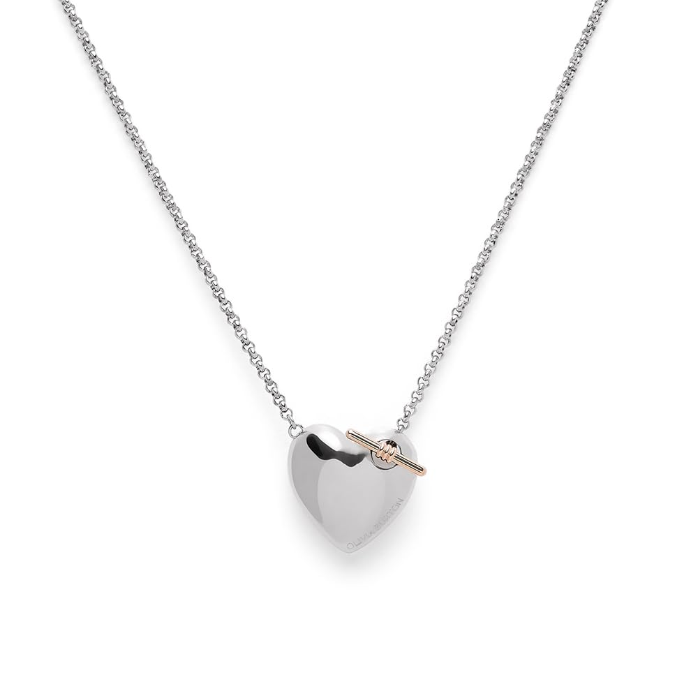 Olivia Burton Classic Knot Heart Silver Necklace (obj24100031)